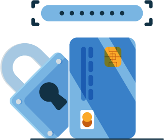 Card Safe mobile application screen showing debit card controls and transaction settings
